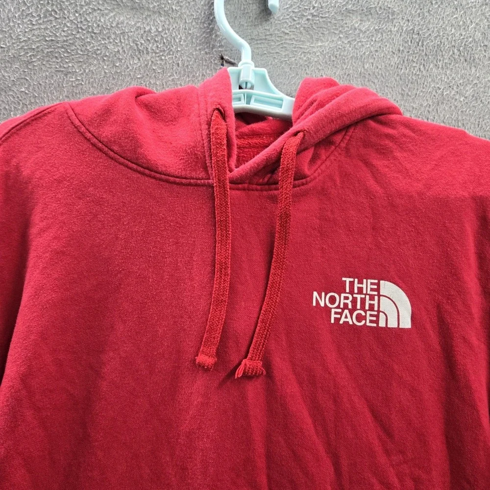 The‎ North Face Men Hoodie M Red Logo Embroidery Never Stop Exploring